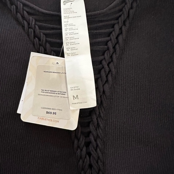 NWOT Fabletics Tank with braided detail - Picture 6 of 6